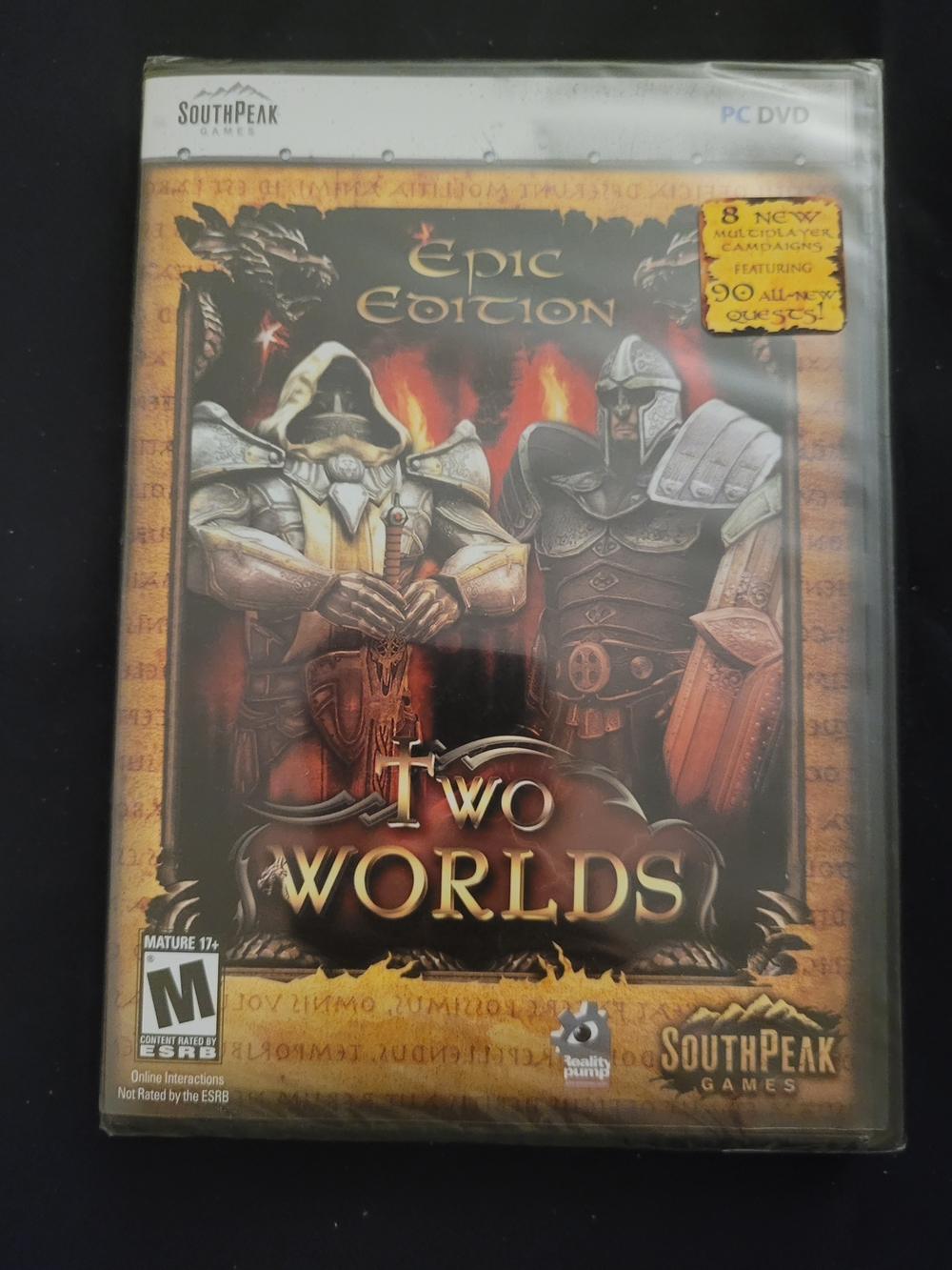 Two Worlds Epic Edition PC DVD — , Black & Gold Cover